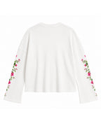 Santorini Bloom Oversized Waffle Tee