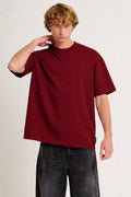Oversized solid Maroon