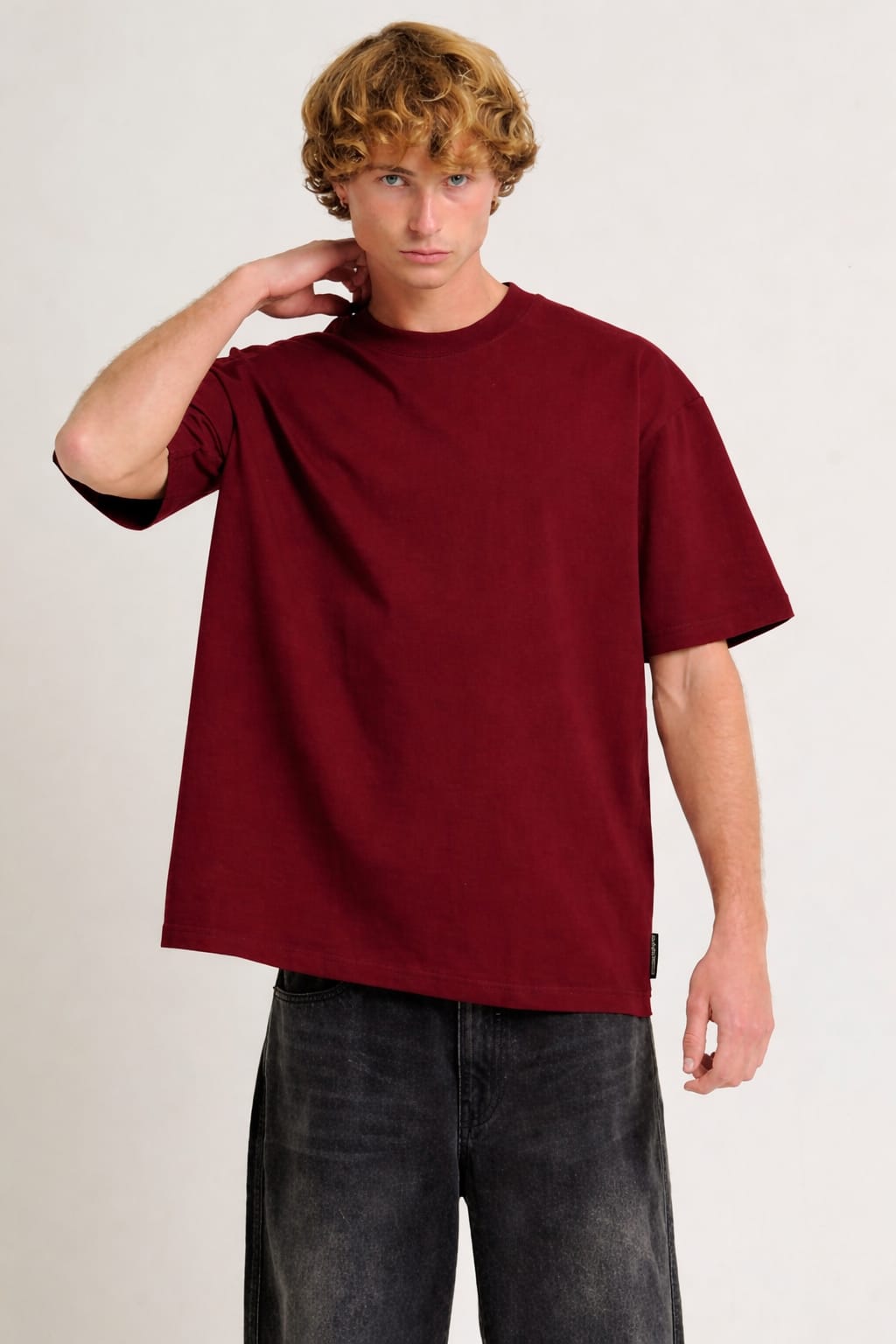 Oversized solid Maroon