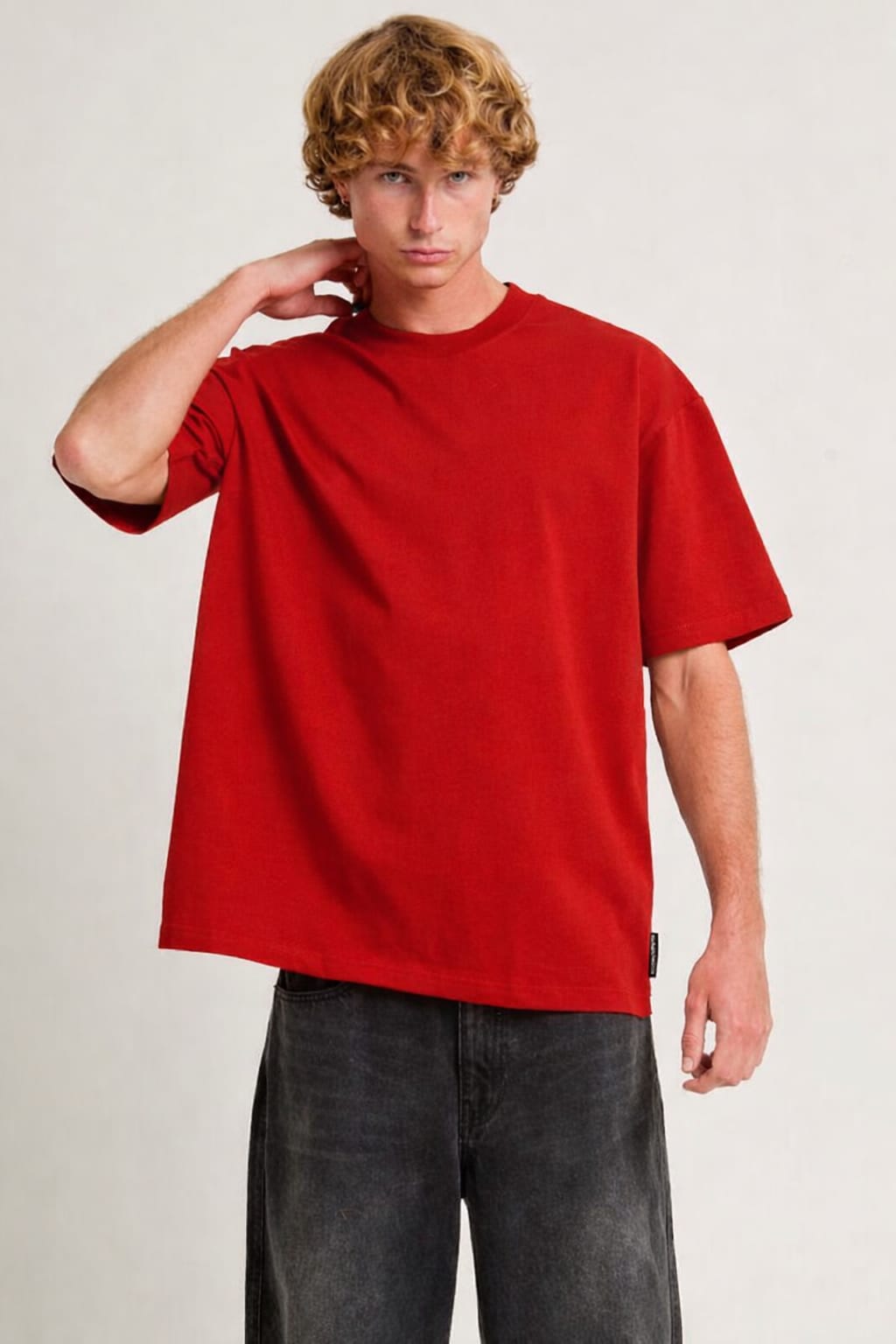 Oversized solid Red