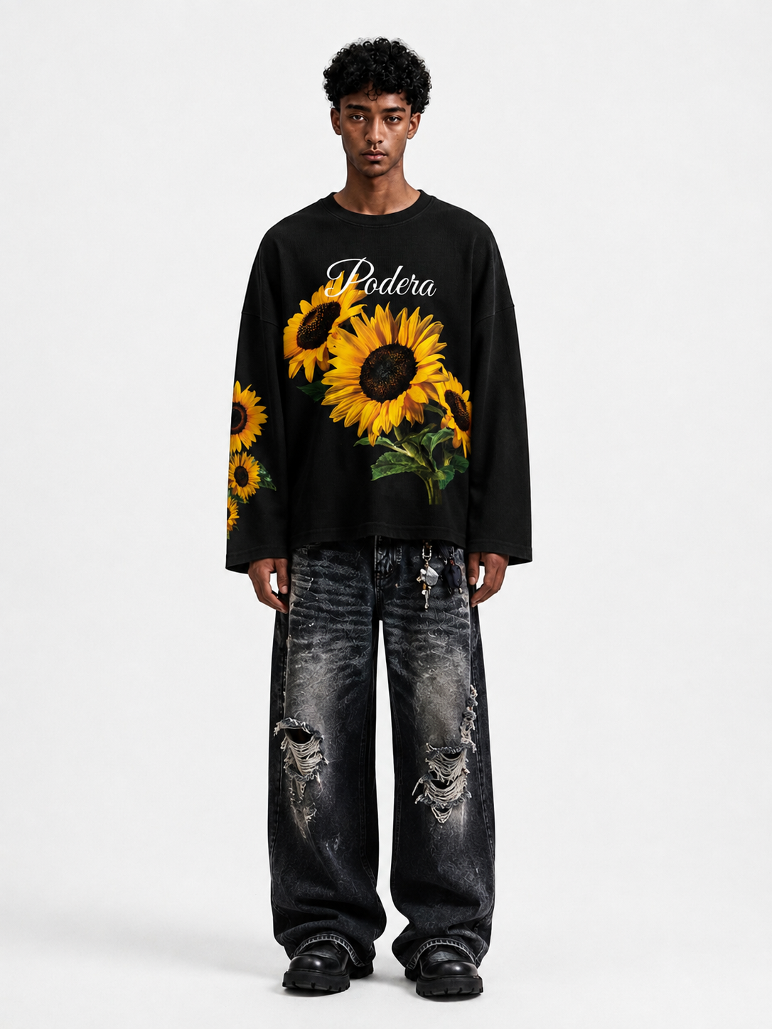 Sunflower Harmony Oversized Tee